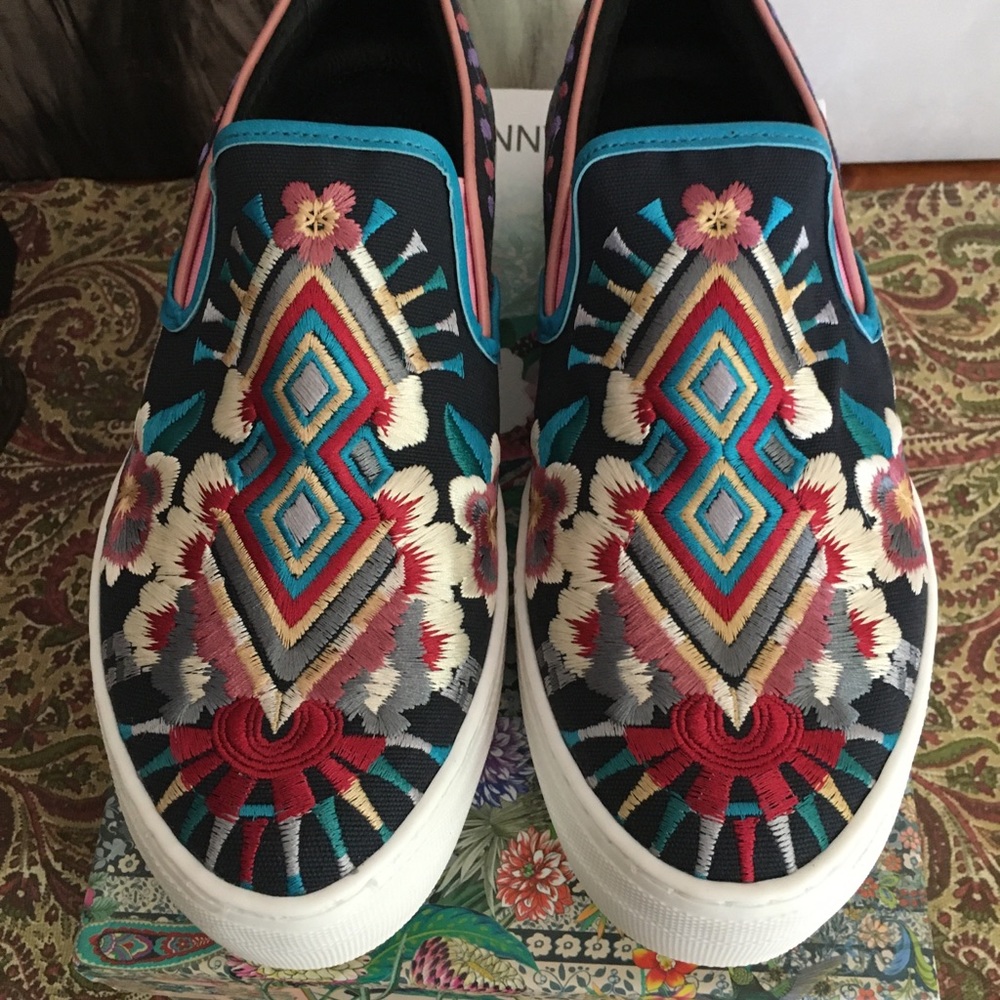 Johnny Was NIB Hutton slip on Sneakers shoes